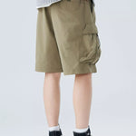 Back View of Trendbye Men's Plus Size Cargo Shorts