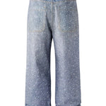Back View of Trendbye Men's Rhinestone Jeans