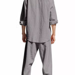 Back View of Trendbye Men's Shirt and Pants Set