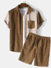 Button Detail of Trendbye Men's Color Block Shirt