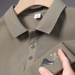 Button Detail of Trendbye Men's Plus Size Polo