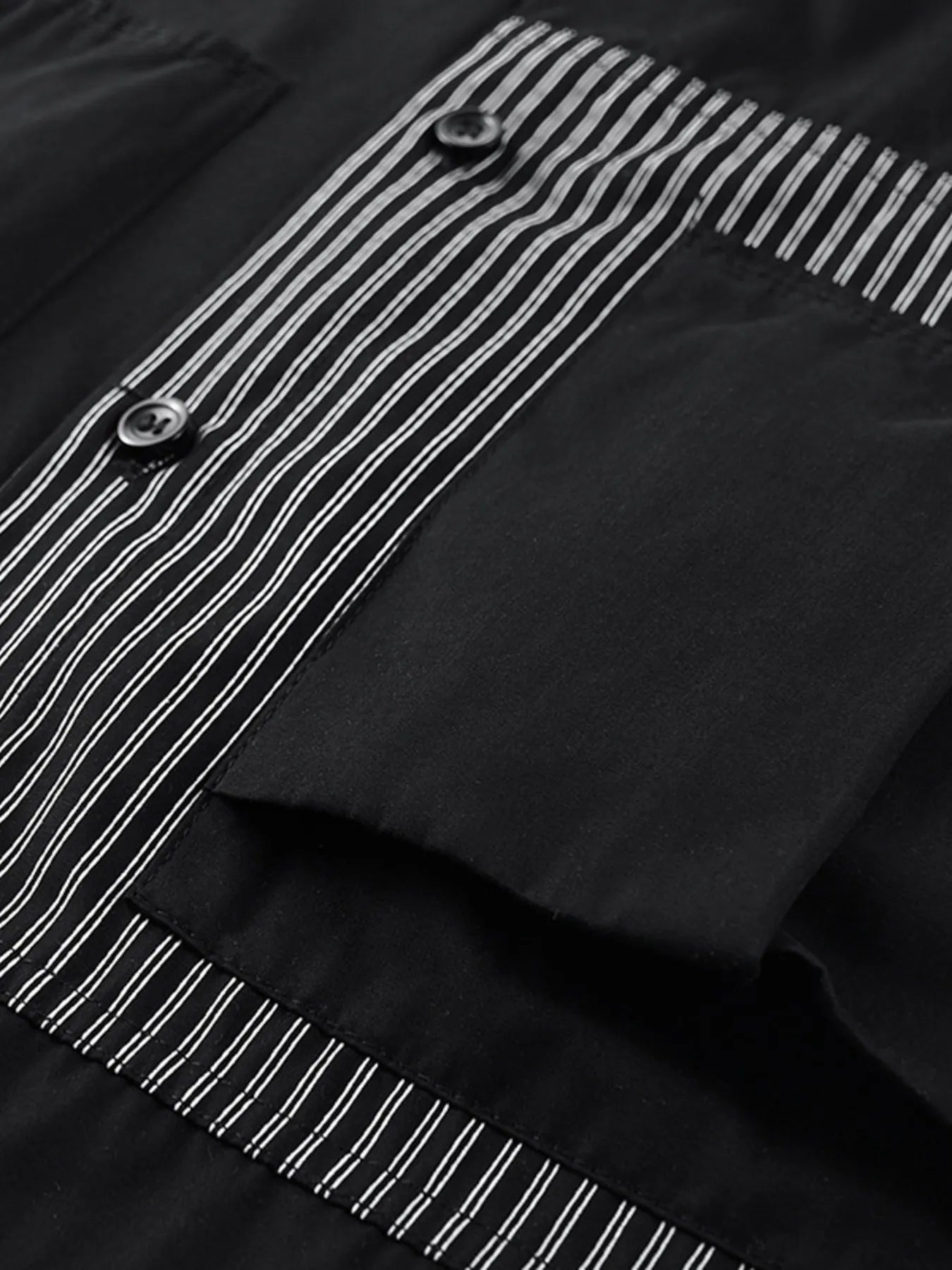 Button Detail of Trendbye Men's Plus Size Shacket