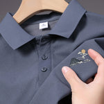 Embroidery Detail of Trendbye Men's Plus Polo