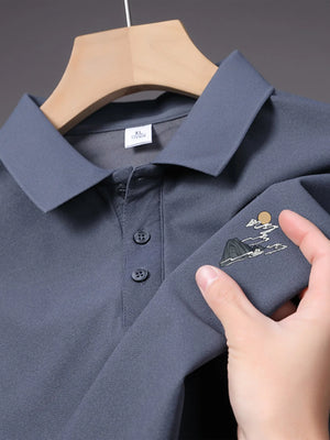 Embroidery Detail of Trendbye Men's Plus Polo