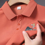 Embroidery Detail of Trendbye Men's Plus Size Polo