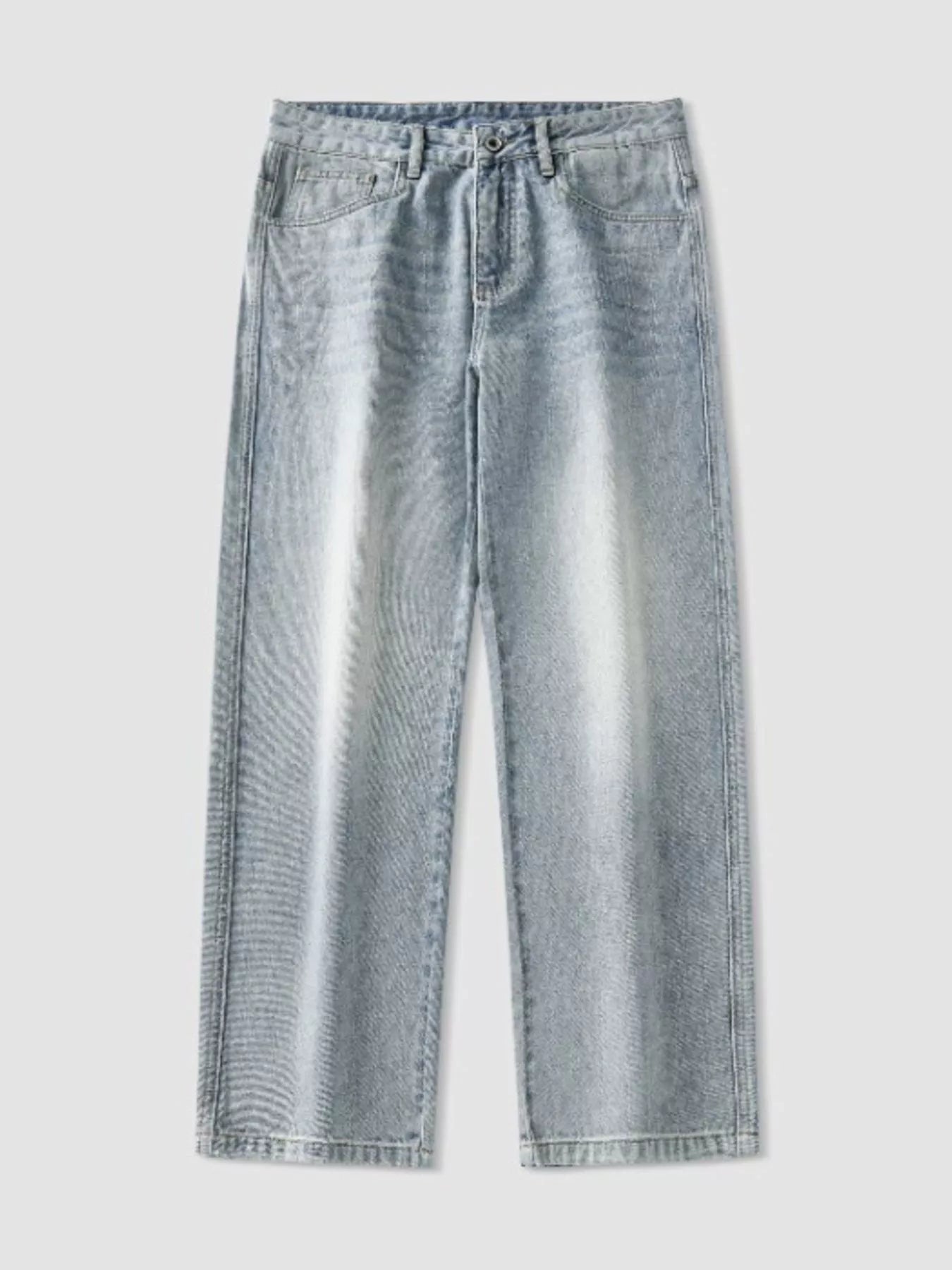 Fabric Detail of Trendbye Men's Washed Loose Fit Jeans