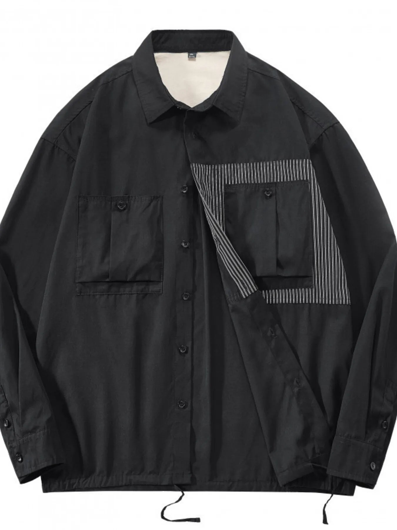 Fornt View of Trendbye Men's Plus Size Shacket