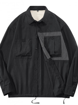 Fornt View of Trendbye Men's Plus Size Shacket