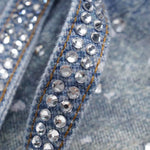 Rhinestone Belt Detail on Trendbye Men's Jeans
