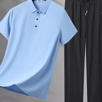Trendbye Men's Light blue shirt and black pants
