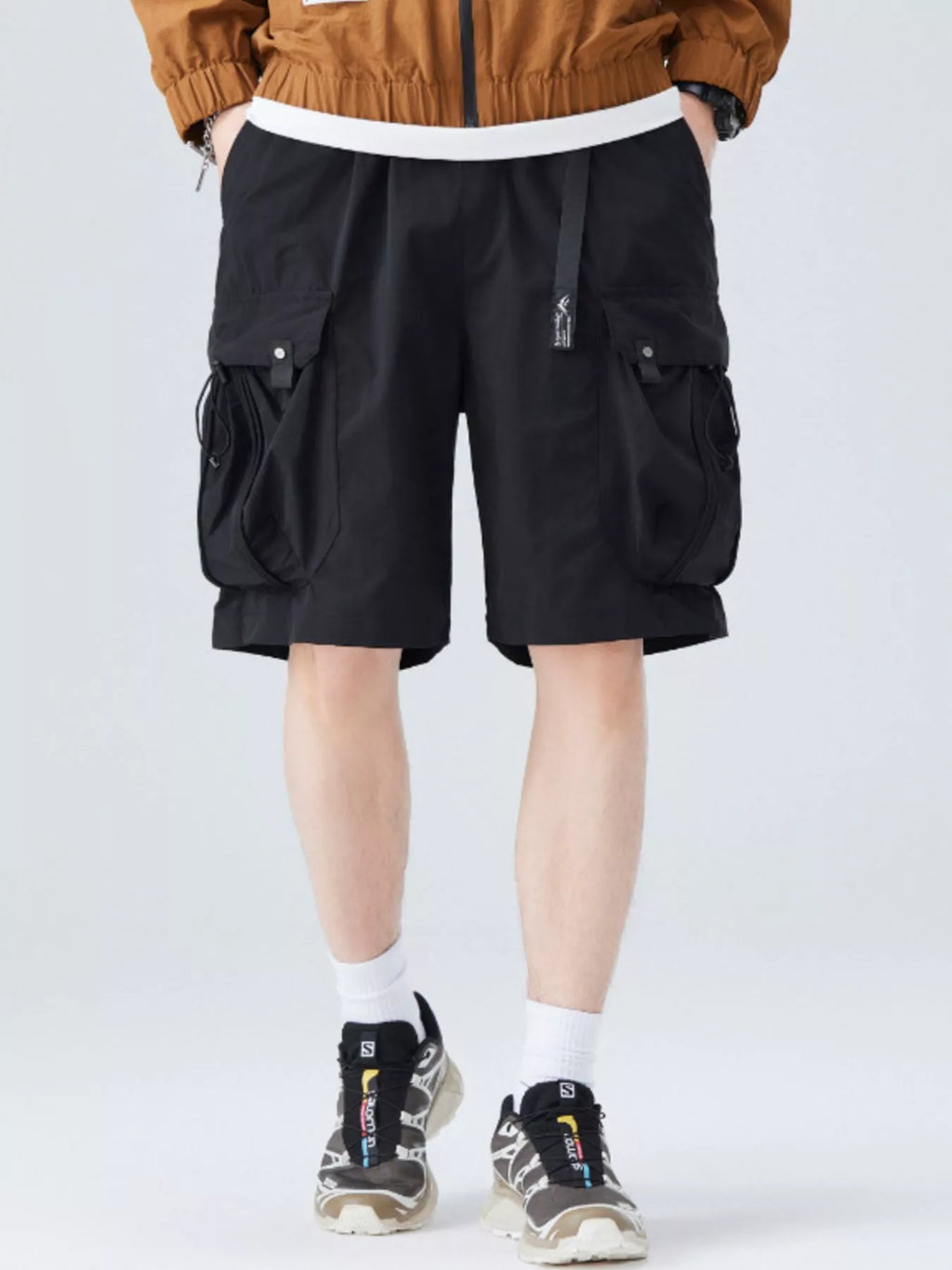 Trendbye Men's Plus Size Cargo Shorts Front View