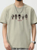 Trendbye Men's Plus Size Graphic Round Neck T-Shirt Front View