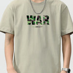 Trendbye Men's Plus Size Letter Round Neck T-Shirt