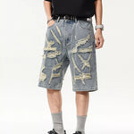 Trendbye Men's Wash Distressed Denim Shorts