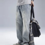 Trendbye Men's Wash Loose Fit Jeans