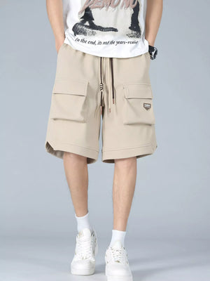 Trendbye Men's wearing beige shorts