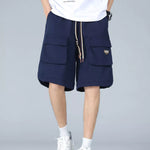Trendbye Men's wearing navy cargo shorts