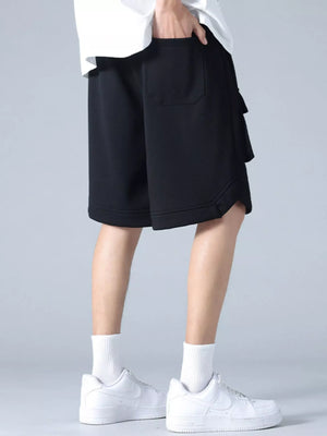 Trendbye men's wearing a black skirt shorts